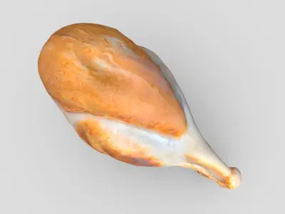 Fried Chicken Leg Low-poly 3D model