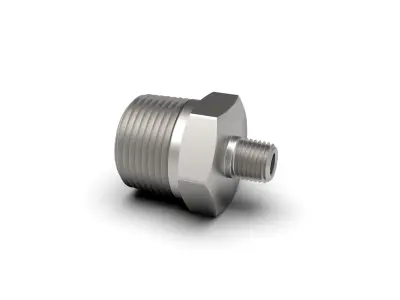 Hex reducing pipe nipple NPT male threaded collection 3D model