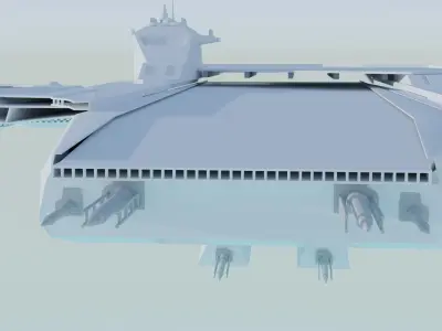NAVE HELIPUERTO  3D model