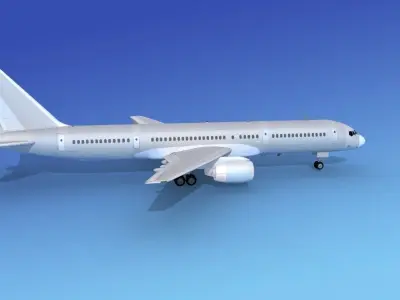 Boeing 757-200 Bare Metal 3D model