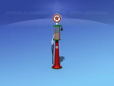1920s era Texaco Gas Pump 3D model