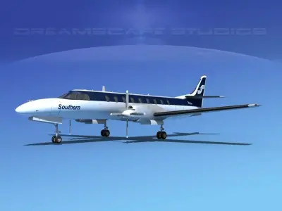Swearingen SA226 Southern Airways 3D model