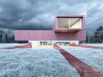 Modern Lake House 3D model