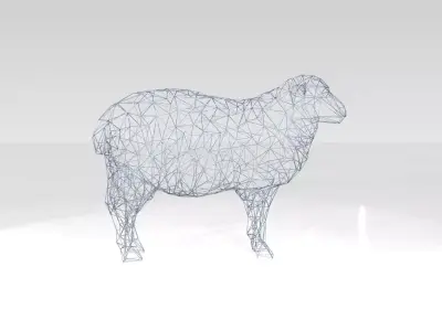 Sheep Wireframe 3D model