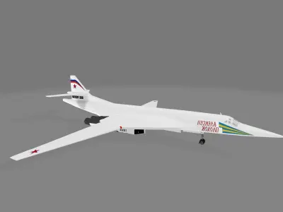 Tu-160 japanese fighter jet Free 3D model