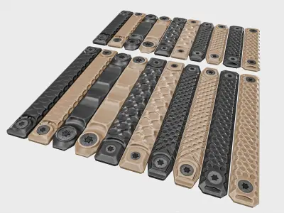RailScales M-LOK Railcovers  Pack Low-poly 3D model