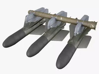 AGM-22 Missiles Low-poly 3D model
