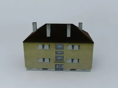 Older residential building Caprag 1 Free 3D model