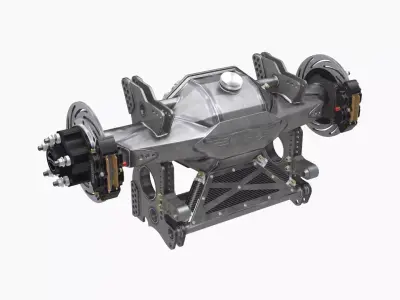 HCD Steel finish rear end Low-poly 3D model