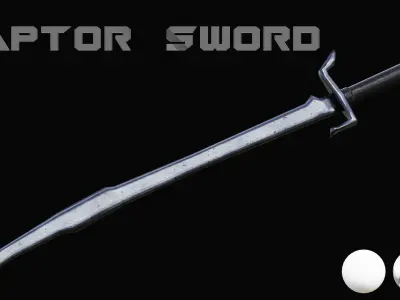 Raptor Sword Low-poly 3D model
