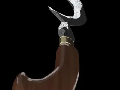 KUJANG Sundnese Traditional Weapon Free low-poly 3D model