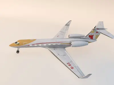 Gulfstream G550 Low-poly 3D model