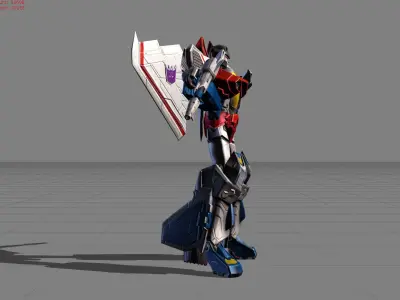 Aldous Starscream Transformer Skin Low-poly 3D model