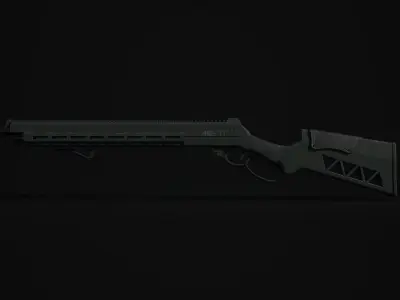 Laser Lever Action Rifle Low-poly 3D model