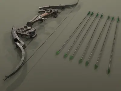 Oneida Kestrel - bow and arrow 3D model