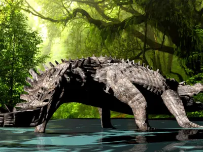 Sea Crocodile Low-poly 3D model