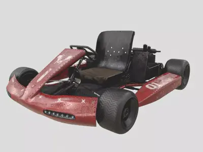 Go Karts Low-poly 3D model
