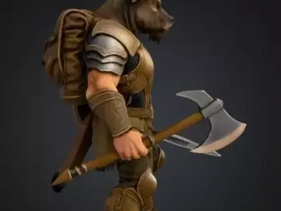 Armored Minotaur Hercule Bull Warrior  3D model