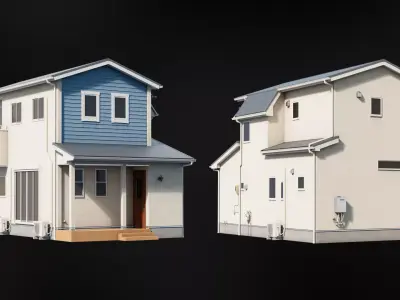 Japanese Modern House TYO FS04 Free 3D model