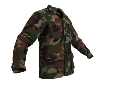 BDU Uniform Jacket - Marvelous Designer 3D model
