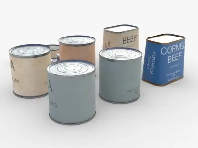 Australian Combat Rations WWII Low-poly 3D model