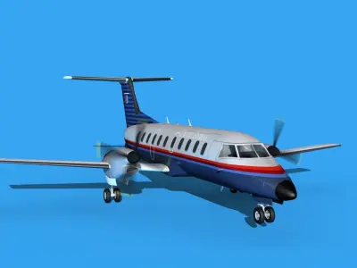 Embraer EMB120 United Airlines Express 2 3D model