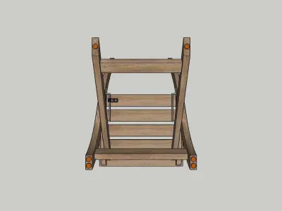 Chair outdoor foldable IKEA ASKHOLMEN 3D model