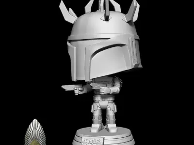 Star Wars Mandalorian Super Commando Pop 3d digital 3D print model