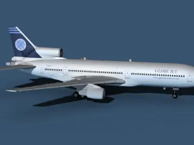 Lockheed L-1011-50 Globe Jet 3D model