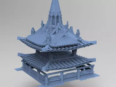 General Warlord Temple Roof 3D model
