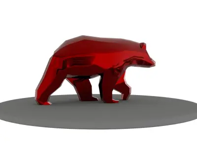 Bear Lowpolygon  Low-poly 3D model