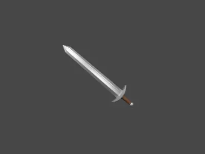 Melee sword low-poly Free low-poly 3D model