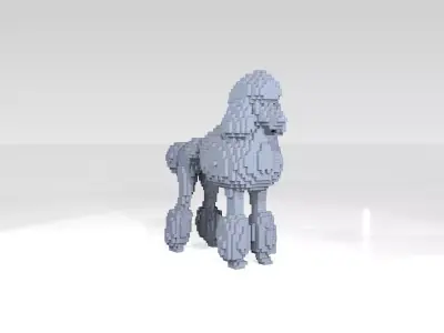 Poodle Voxel 3D model