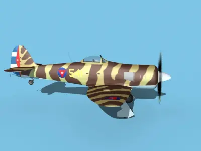 Hawker Sea Fury V17 AFC 3D model