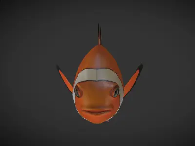  Clown Fish Low-poly 3D model