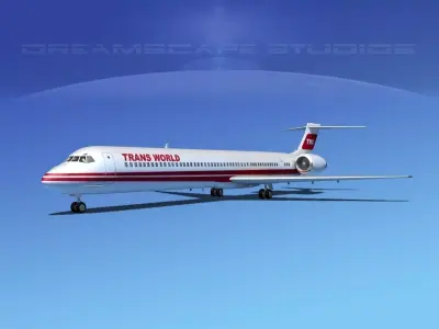Douglas MD-80 Trans World Airways 1 3D model
