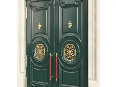 Entrance classic door 118 3D model