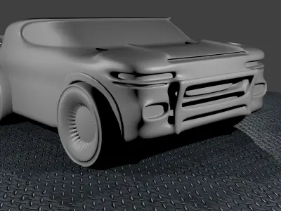 pickup futuristic Free low-poly 3D model