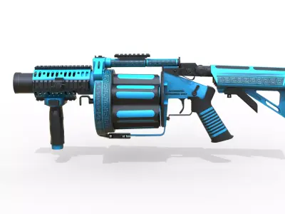 Grenade Launcher Gun Low-poly 3D model