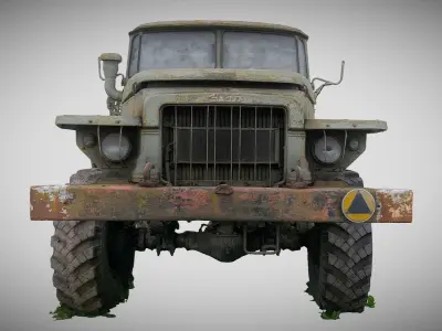 Ural 375D truck 3D model