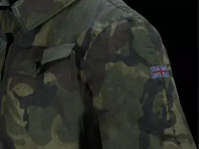 British Armed Forces - Combat Uniform Set Low-poly 3D model