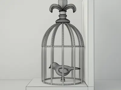Birdcage Bookend 2 3D model