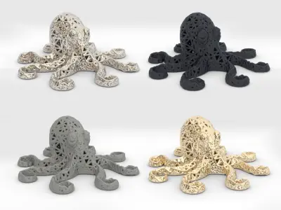 Octopus made of plastic 3D print model