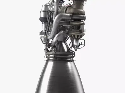 BE-4 Rocket Engine 3D model