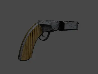 Golliath laser pistol Low-poly 3D model