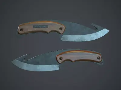 Gut Knife PBR Game Ready Low-poly 3D model