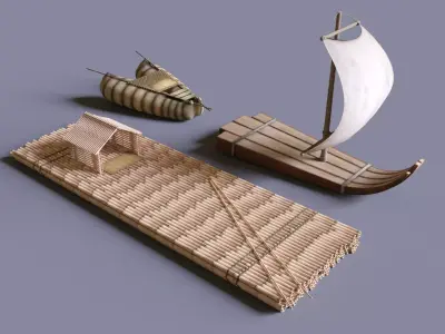 Peruvian Boats 3D model