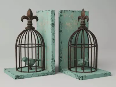 Birdcage Bookend 2 3D model