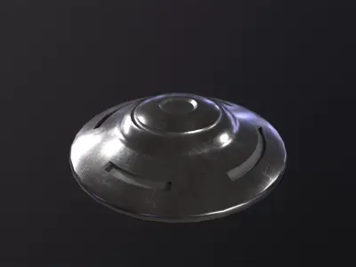 UFO Spaceship 3D Model Low-poly 3D model