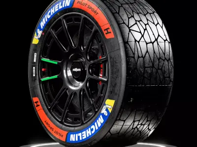 MICHELIN Pilot Sport Hypercar GTP 29 71 18 H Front 3D model